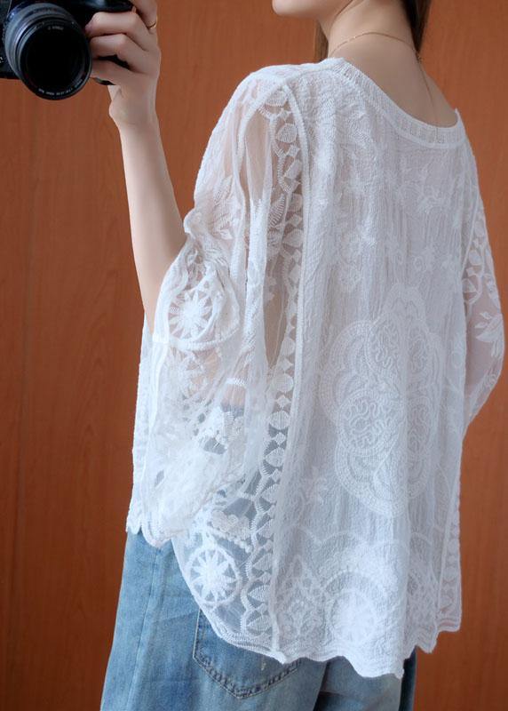 Women Pink Asymmetrical Design Summer Lace Top - SooLinen